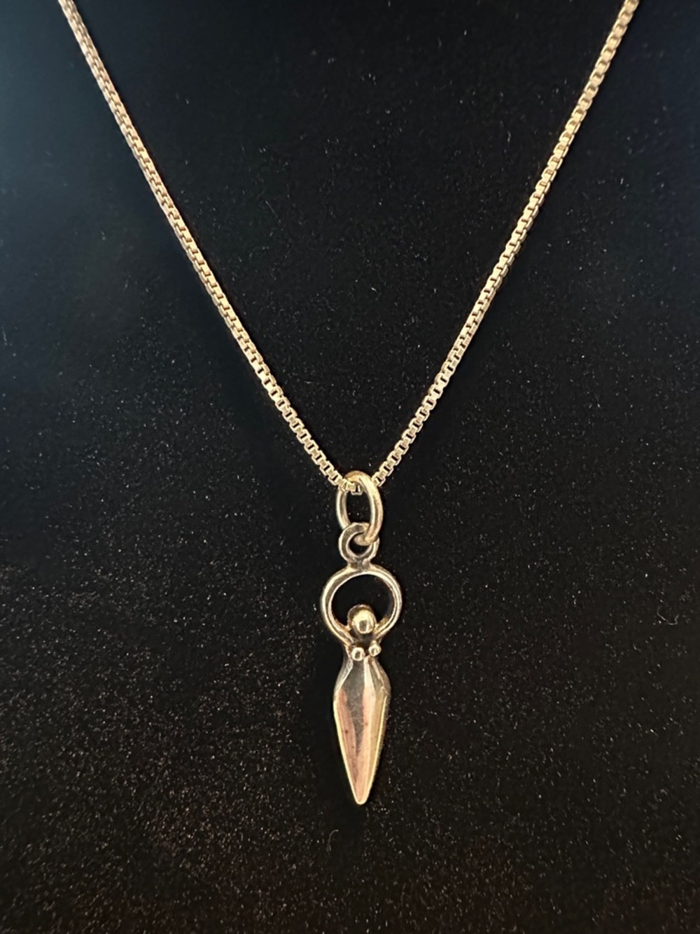 Source Unknown Silver Goddess Pendant Necklace